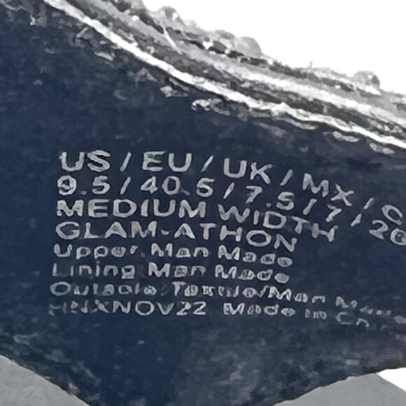 Kenneth Cole Reaction Size 9.5 Glam-Athon Black Jeweled Slides Sandals Shoes - Picture 13 of 13